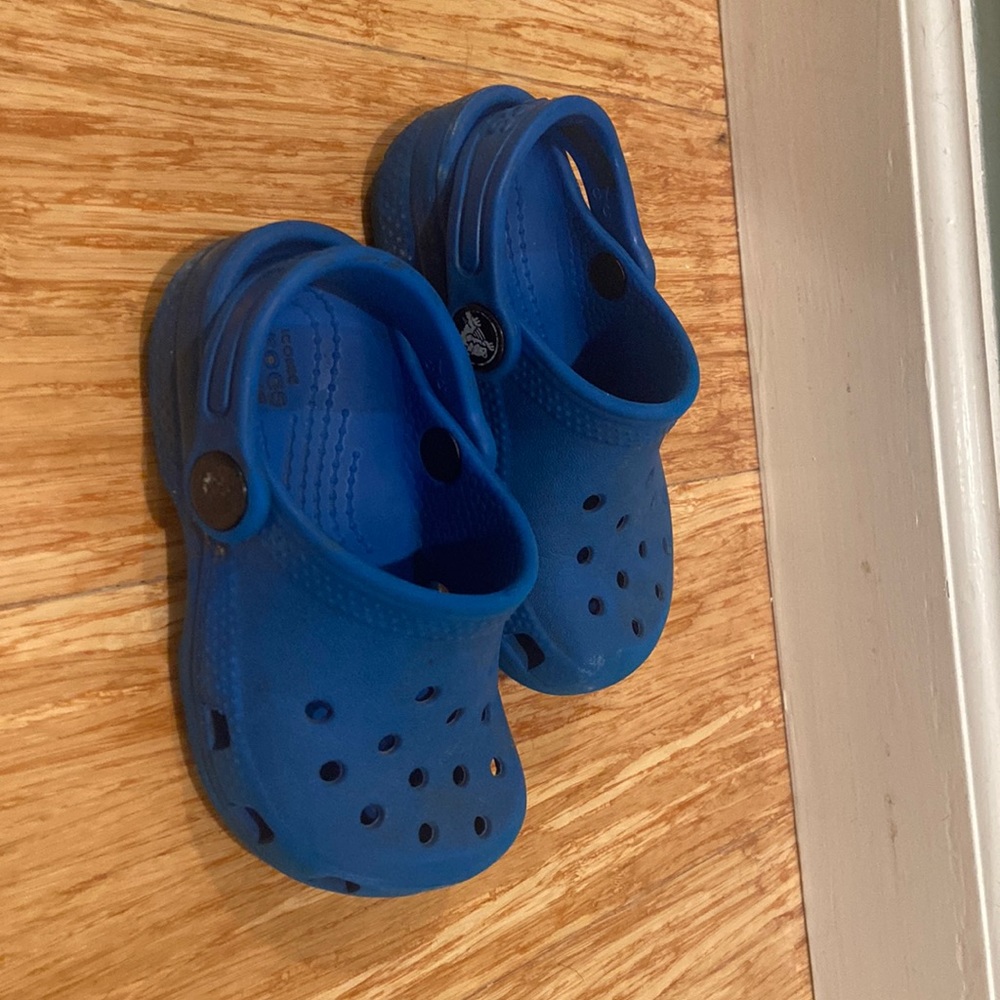 Blue kids crocs